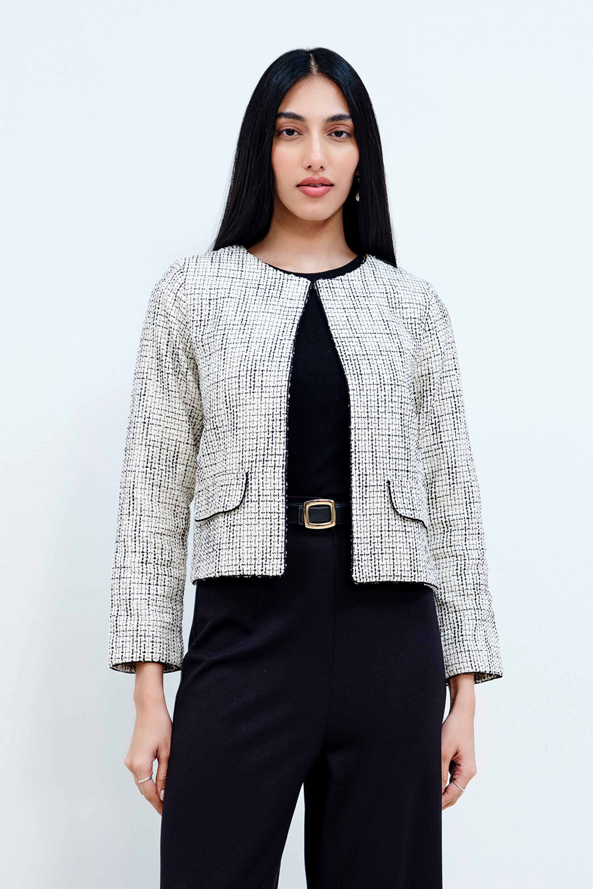 Black & White Tweed Jacket